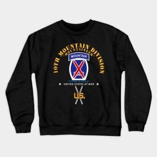 10th Mountain Division w SKI Branch Crewneck Sweatshirt